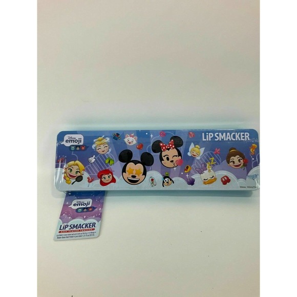 Disney Lip Smacker 4 Lip Gloss, 4 Nail Polish & 4 Ring 12 Pcs Set Blue Tin - Picture 2 of 3